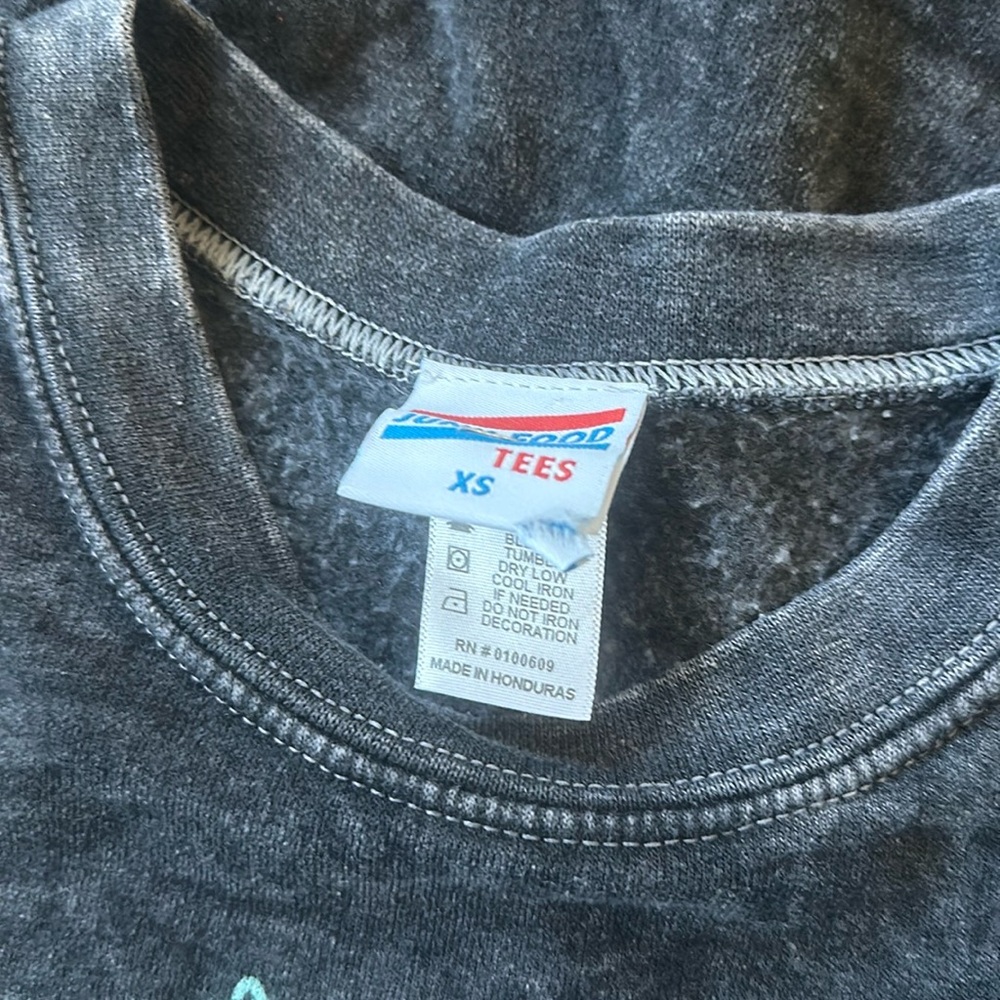 Junk Food Gray Acid Wash Stars Constellations Zodiac Moon Crewneck Sweatshirt XS - Picture 8 of 11